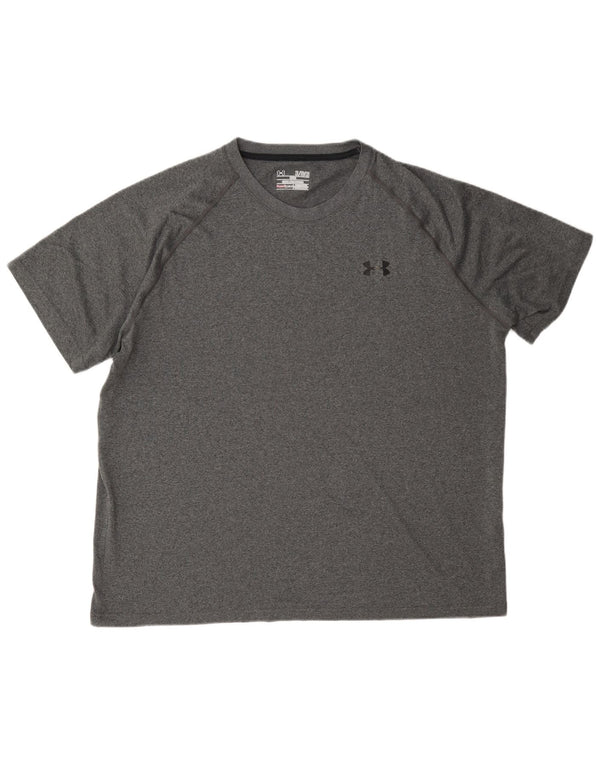 Under Armour Herren Heat Gear T-Shirt Top XL Grau meliert