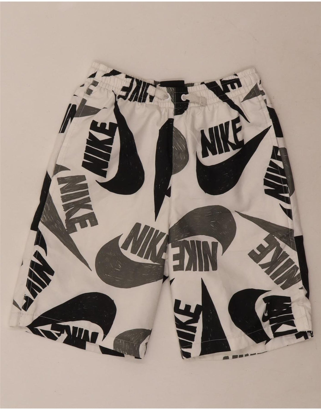 Nike Jungen-Sportshorts mit Grafik, 12–13 Jahre, groß, weißes Polyester