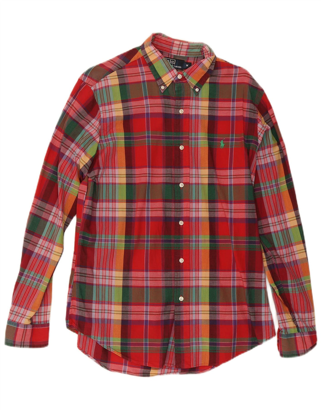 Polo Ralph Lauren Herren-Hemd mit individueller Passform, mittelgroß, mehrfarbig, kariert, Baumwolle