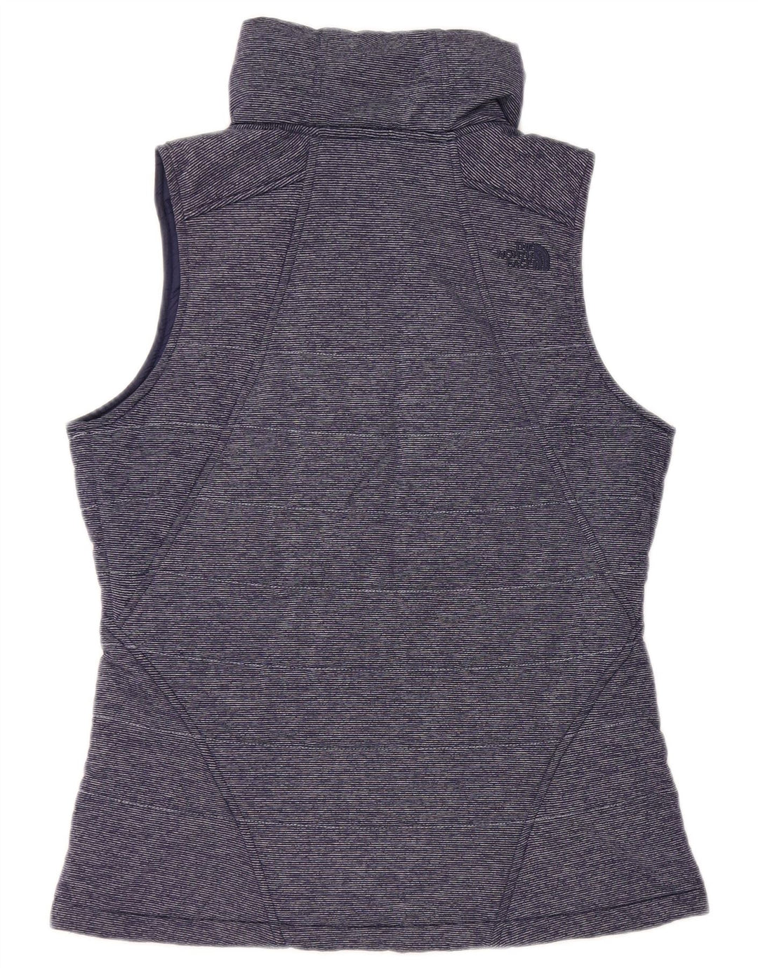 THE NORTH FACE Damen Wattierte Weste UK 14 Medium Navy Blue Nadelstreifen