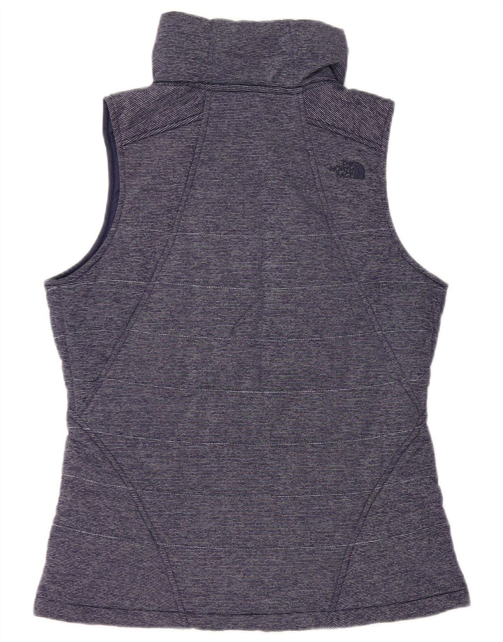 THE NORTH FACE Damen Wattierte Weste UK 14 Medium Navy Blue Nadelstreifen