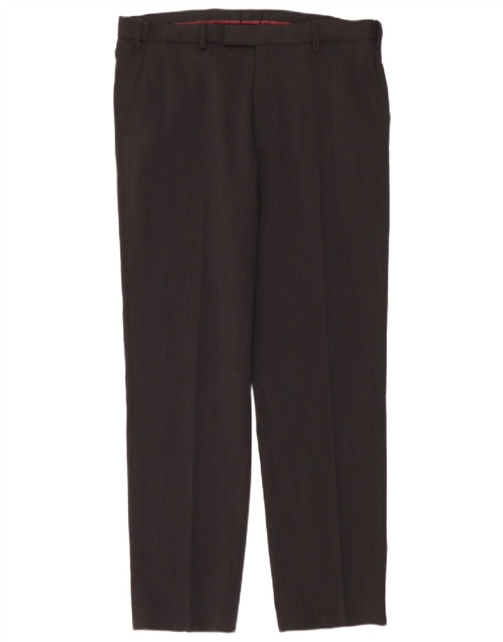 Marks & Spencer Herren-Anzughose in normaler Passform, W36, L31, graue Wolle