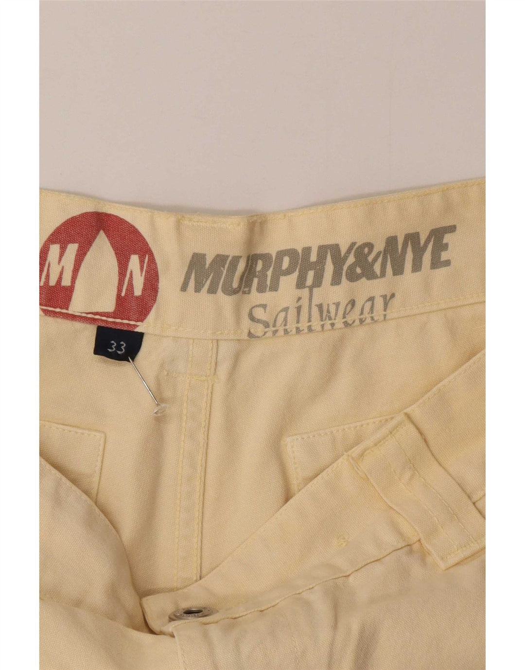 Murphy & Nye Herren Chinoshorts Medium W33 Beige Baumwolle