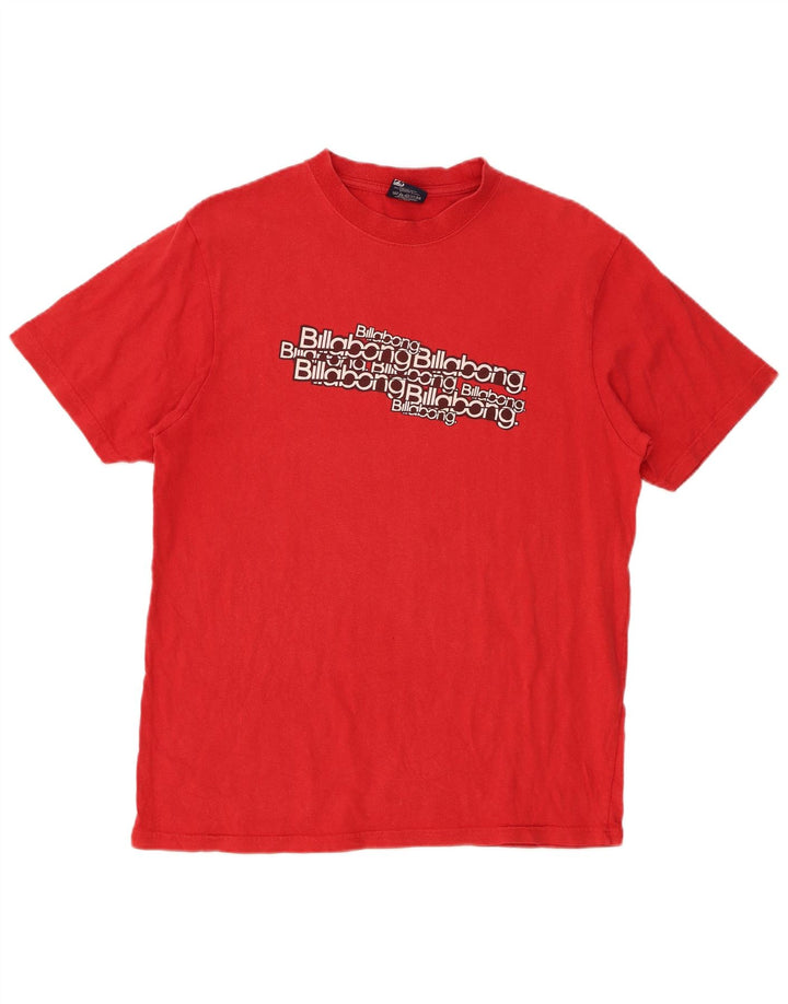 BILLABONG Herren Grafik-T-Shirt-Oberteil aus mittelroter Baumwolle