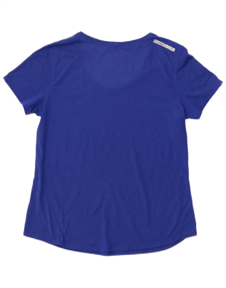 UNDER ARMOUR Damen T-Shirt Top UK 12 Mittelblau