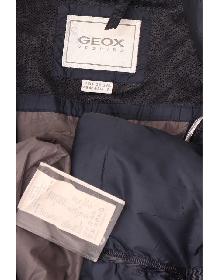Geox Damen Wattierter Mantel UK 14 Large Marineblau Polyester