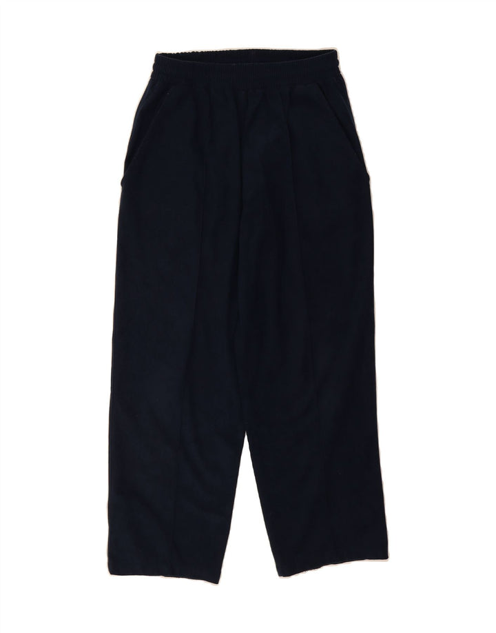 BRUGI Womens Velour Tracksuit Trousers Large Navy Blue Polyester Vintage Brugi and Second-Hand Brugi from Messina Hembry 
