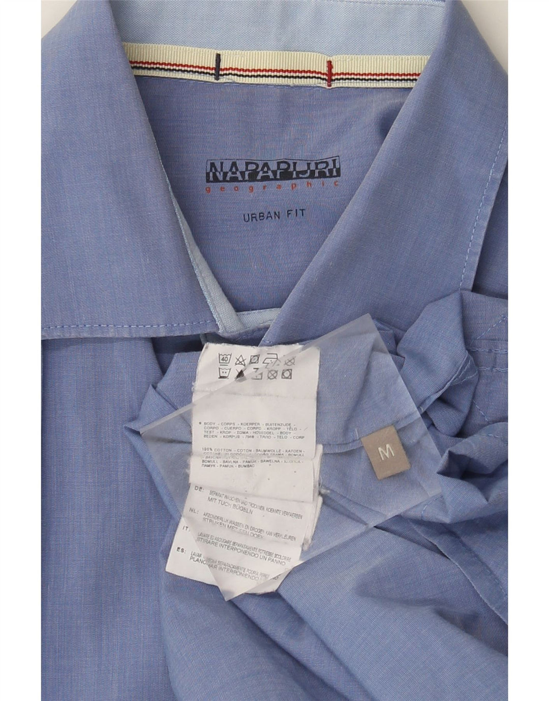 Napapijri Herren Urban Fit Hemd Mittelblaue Baumwolle