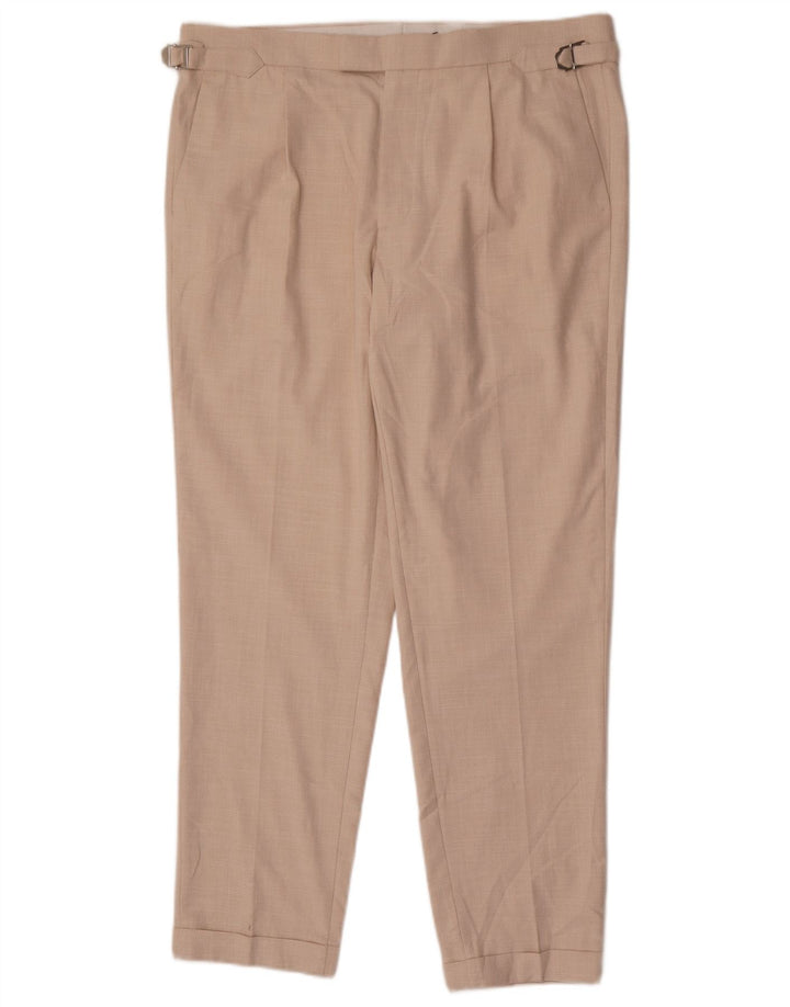 Marks & Spencer Herren Tapered Chinohose W36 L30 Beige Polyester
