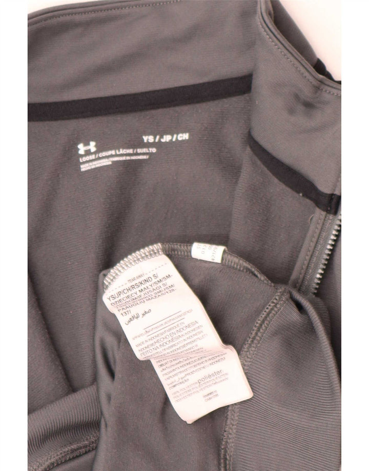 Under Armour Jungen-Trainingsanzug-Top-Jacke, 7–8 Jahre, Größe S, Grau, Farbblock