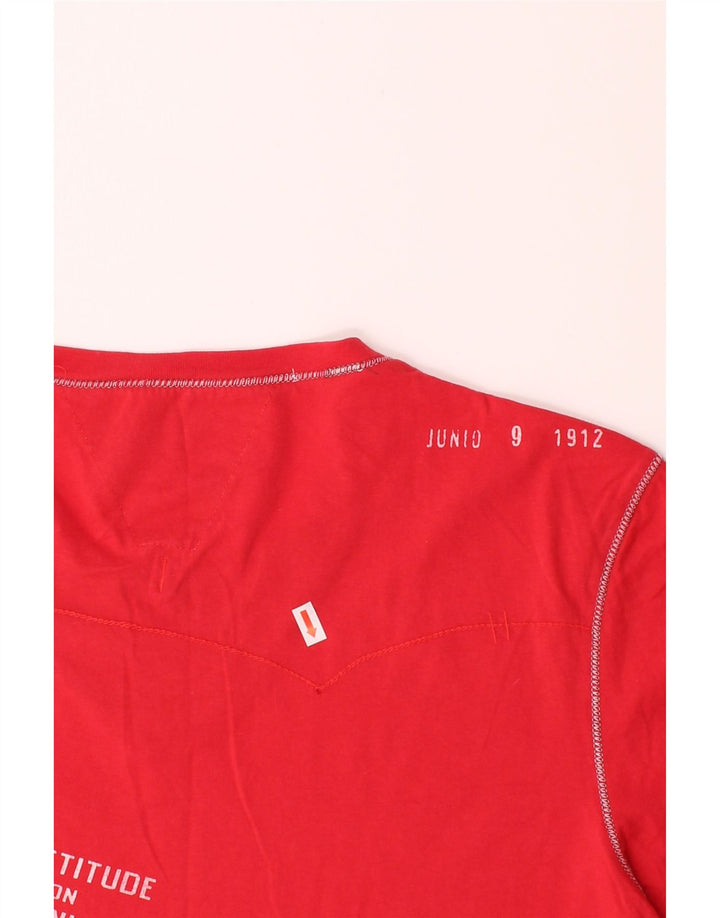 JACK & JONES Mens Graphic T-Shirt Top Large Red Vintage Jack & Jones and Second-Hand Jack & Jones from Messina Hembry 