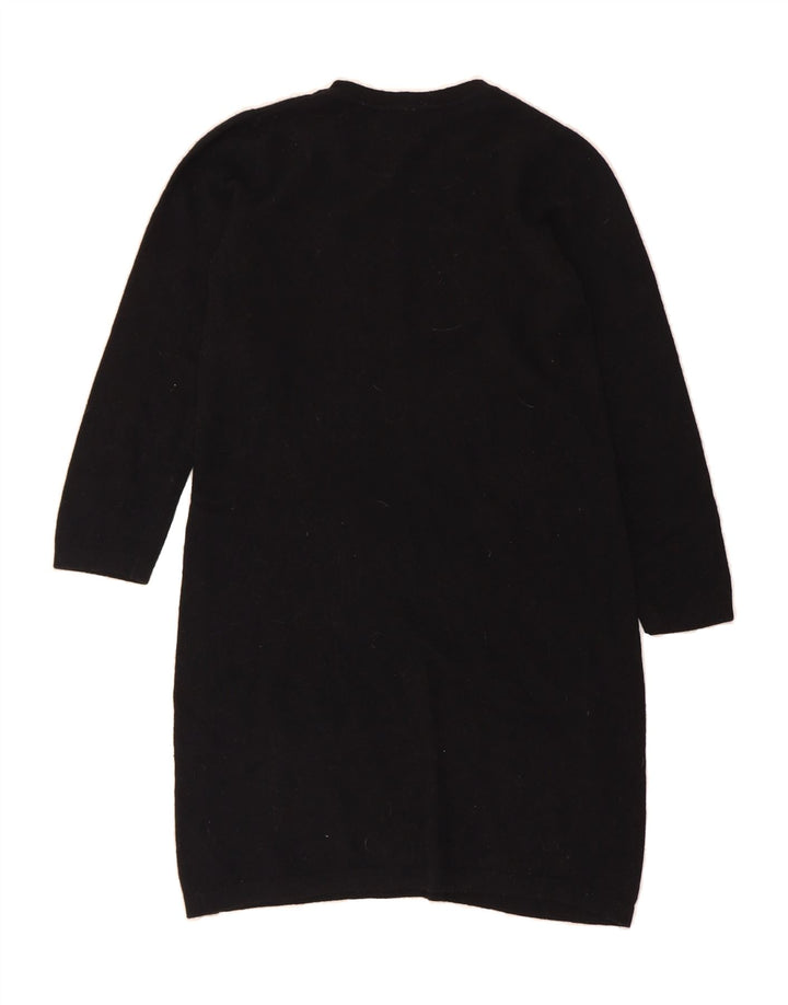 BENETTON Womens Long Sleeve Jumper Dress UK 12 Medium Black Vintage Benetton and Second-Hand Benetton from Messina Hembry 
