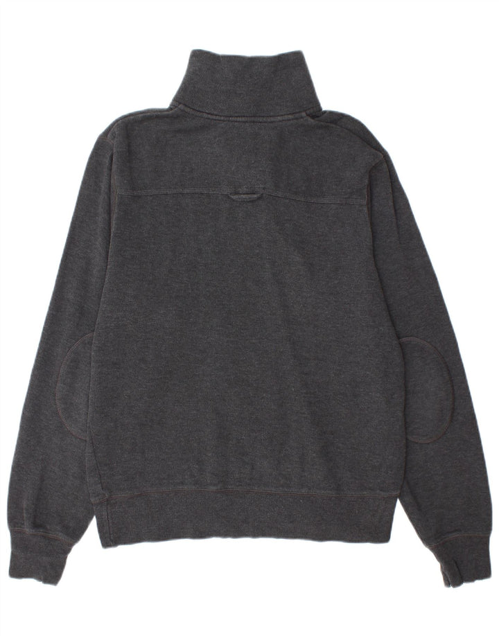 GANT Herren-Pullover mit Reißverschluss am Hals, kleine graue Baumwolle