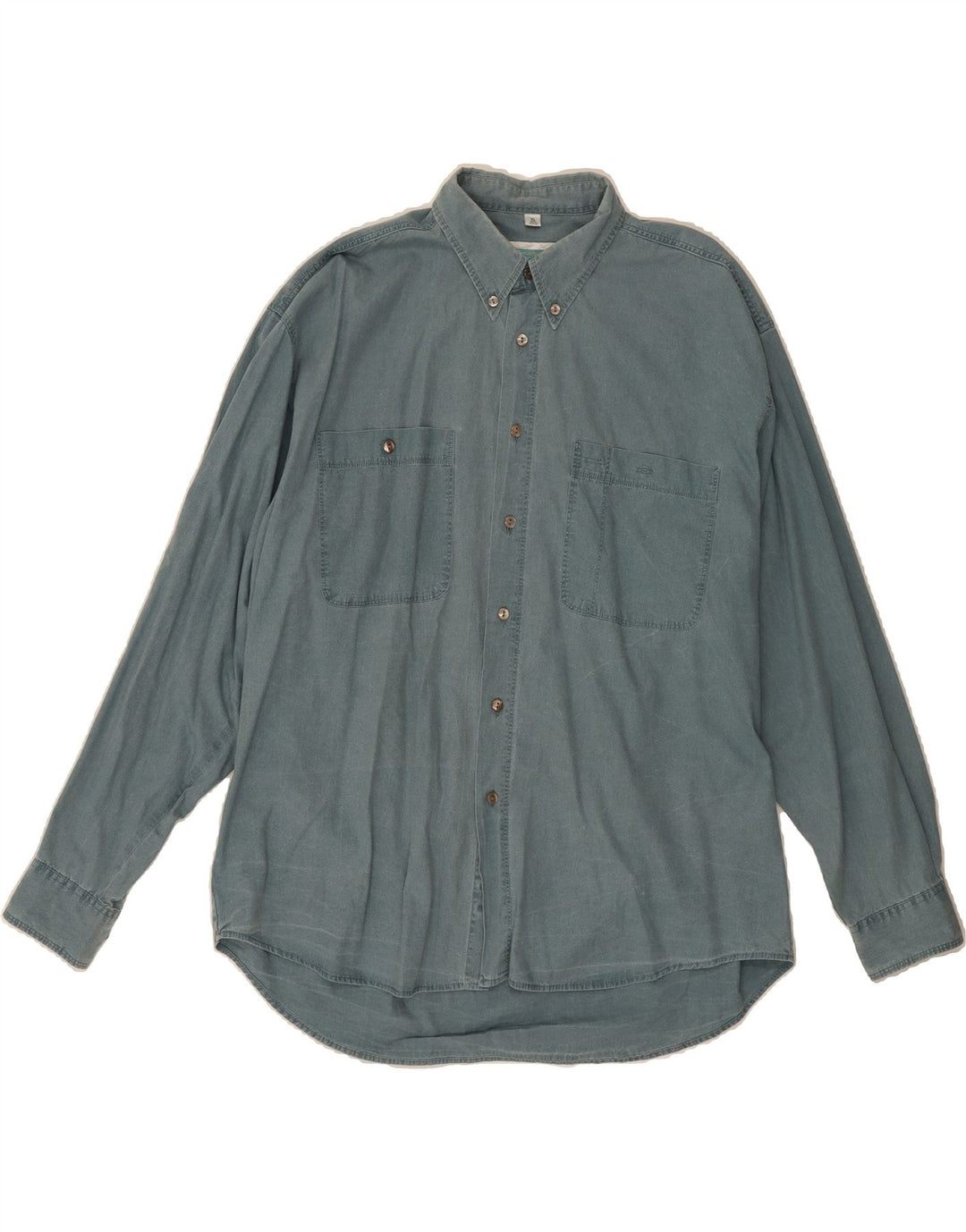 CEDARWOOD STATE Mens Shirt XL Blue Cotton Vintage Cedarwood State and Second-Hand Cedarwood State from Messina Hembry 