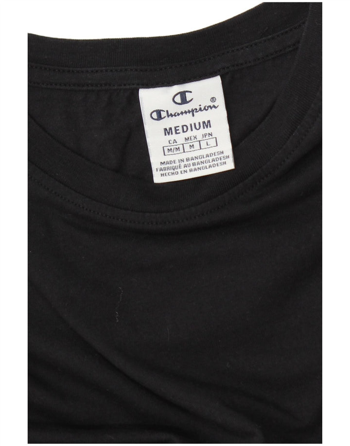 Champion Damen T-Shirt Top UK 14 Medium Schwarz