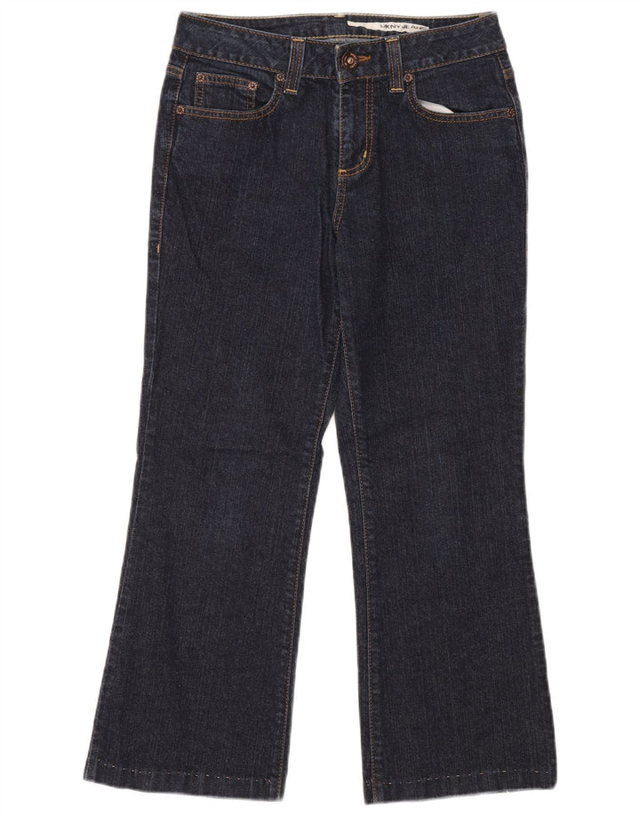 DKNY Damen-Cropped-Jeans US 6 Medium W28 L25 Marineblaue Baumwolle