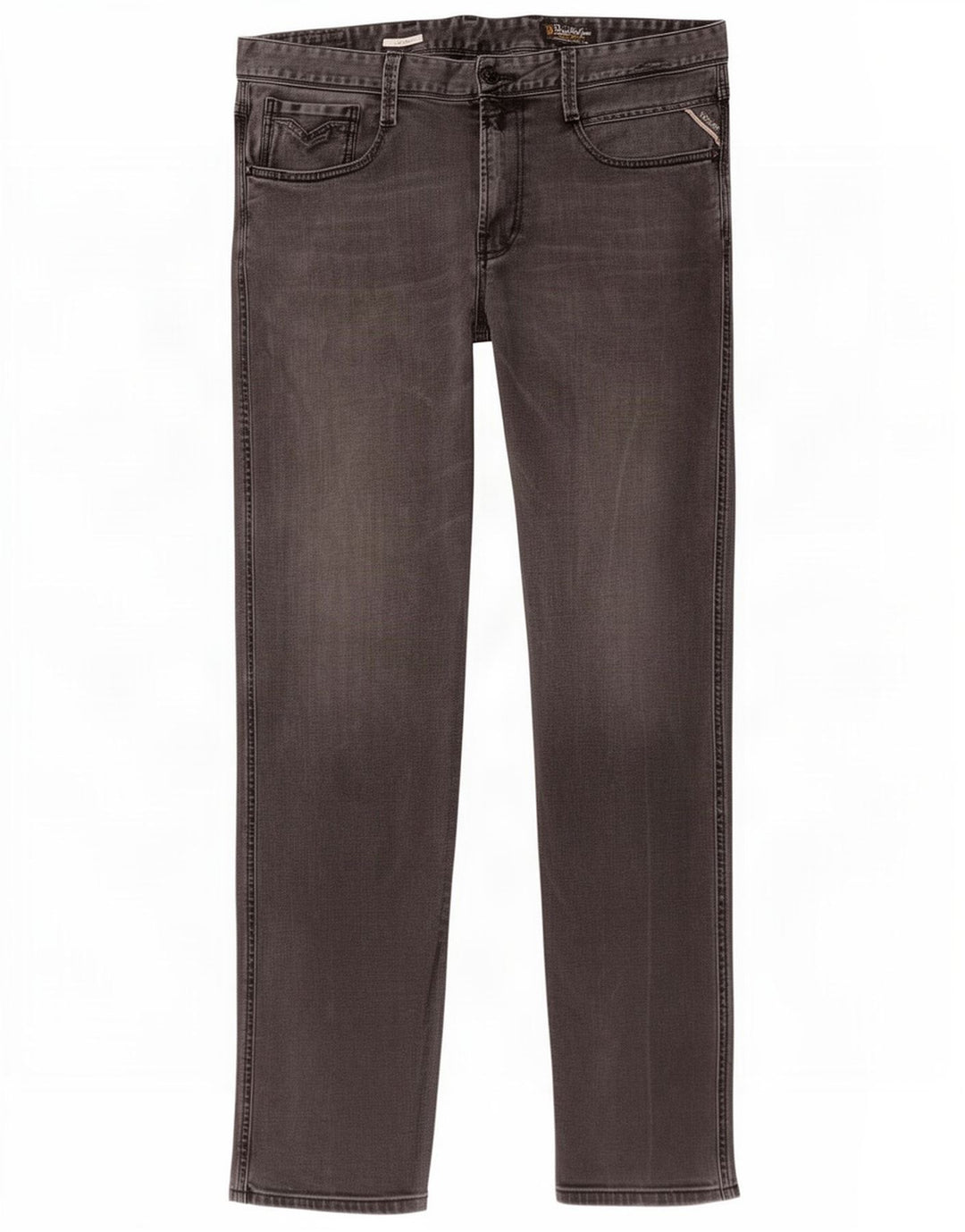 Replay Herren Straight Jeans W36 L32 Grau