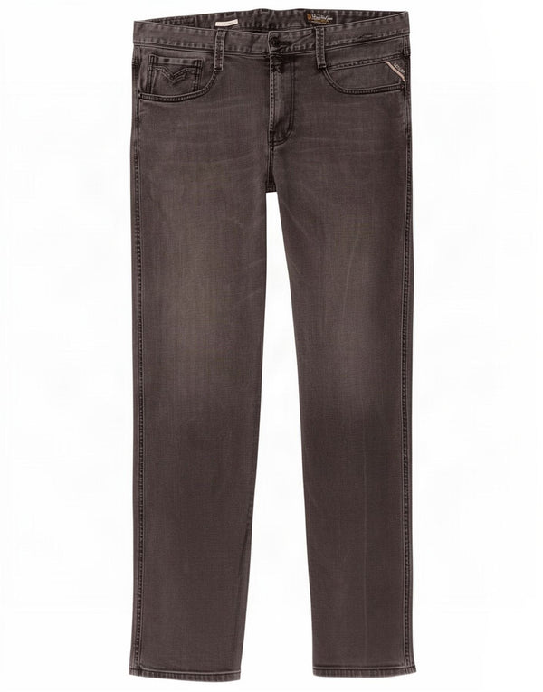 Replay Herren Straight Jeans W36 L32 Grau