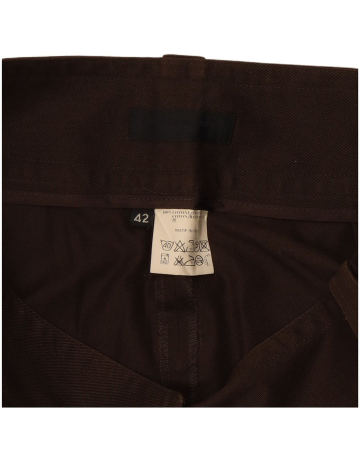 CNC Costume National Damen-Cargorock IT 42 Medium W30 Braune Baumwolle