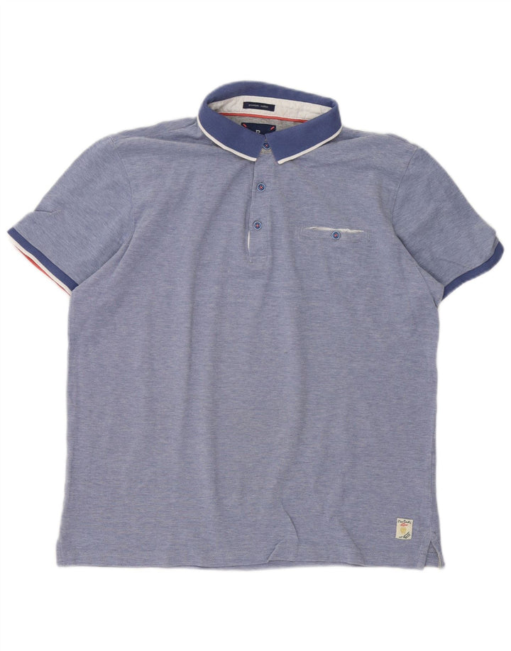 Pierre Cardin Herren-Poloshirt, große blaue Baumwolle