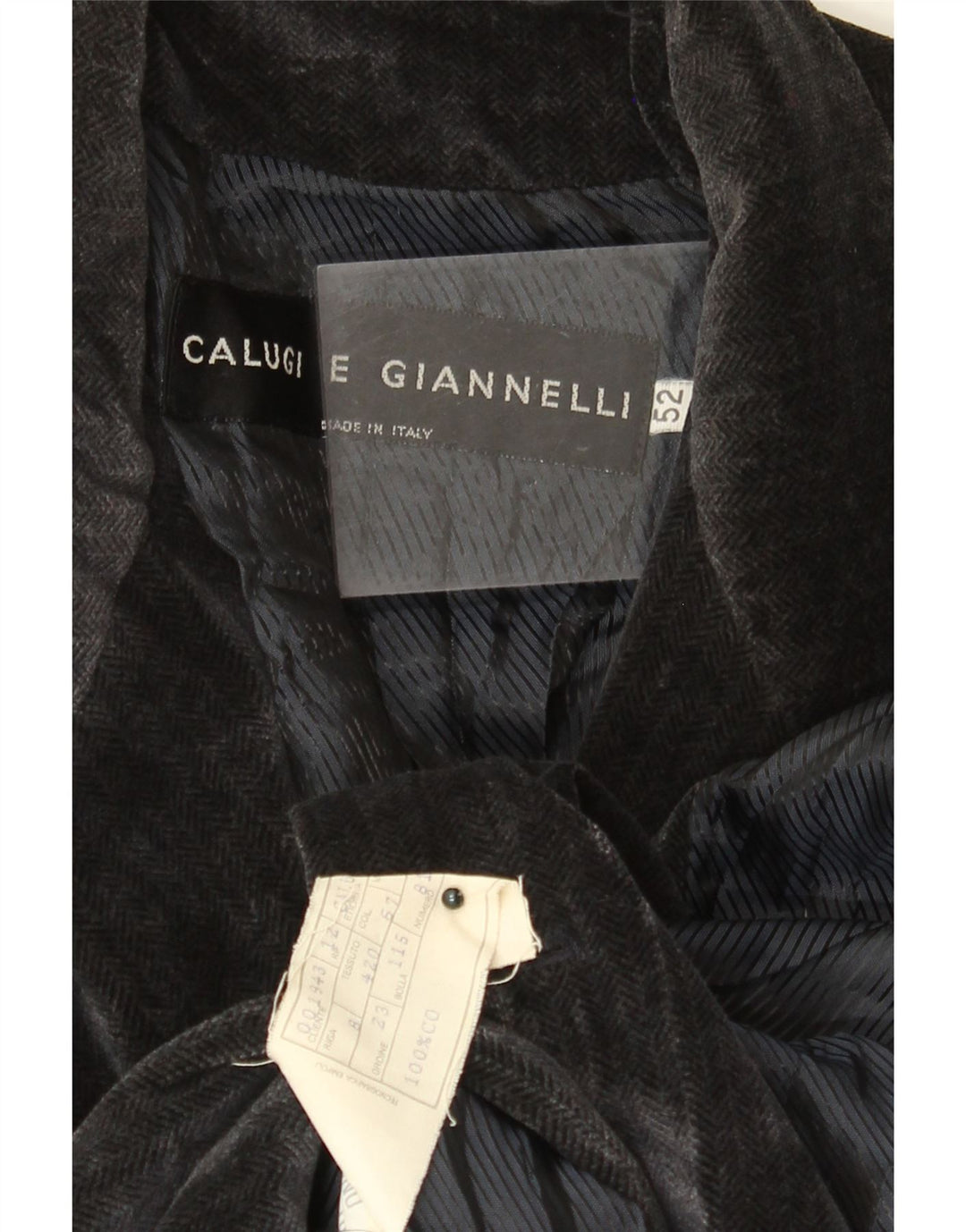 CALUGI E GIANNELLI Herren Samt-Blazerjacke IT 52 XL Marineblau