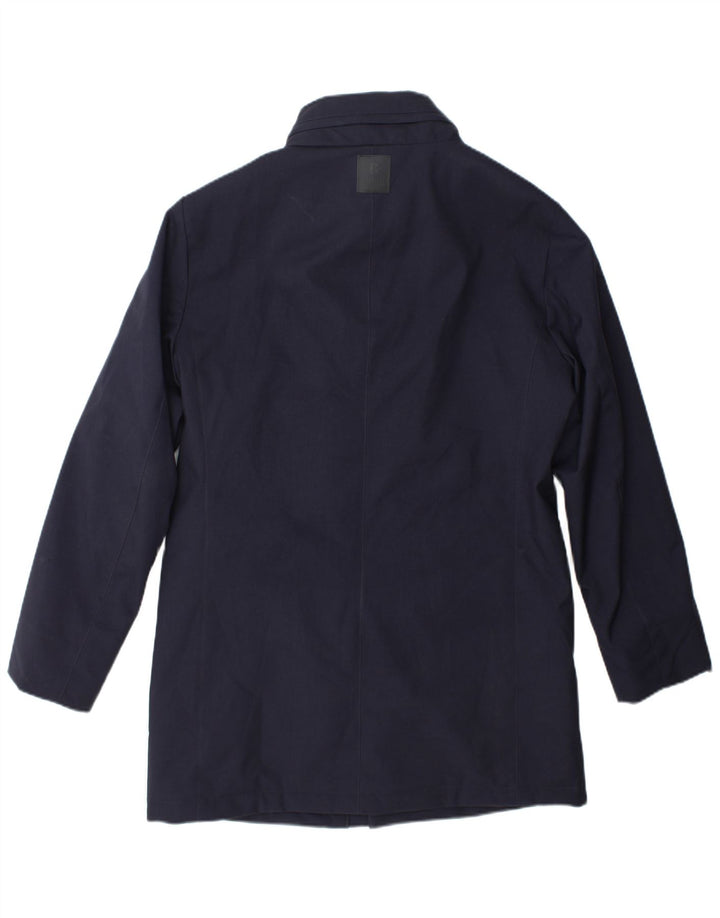 Boggi Herren-Windbreaker-Mantel UK 38 Mittelmarineblaues Polyester