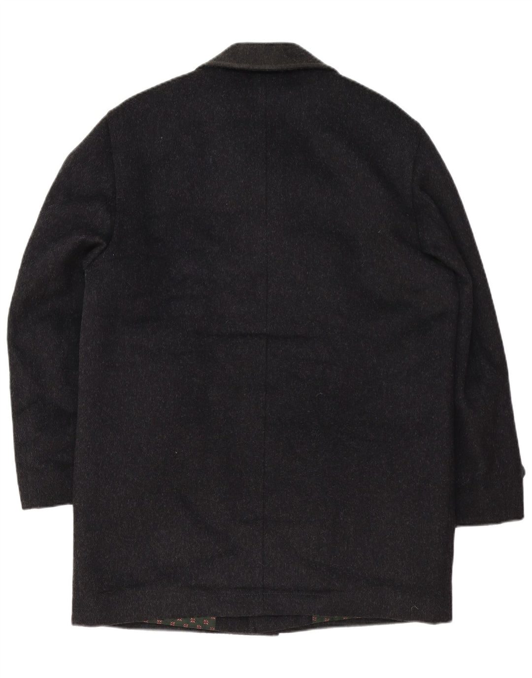 Steinbock Herren Loose Fit Mantel EU 44 XS Schwarze Wolle