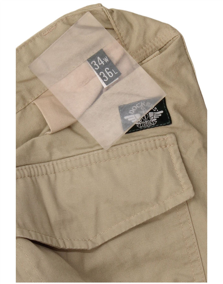 Dockers Gerade Herrenhose W34 L31 Beige Baumwolle