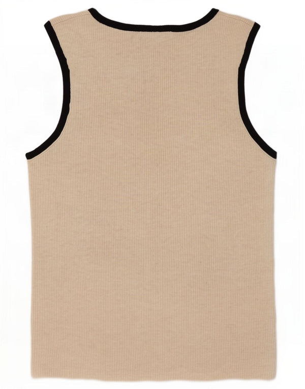 Marks & Spencer Damen-Trägershirt UK 22 3XL Beige Colourblock-Viskose