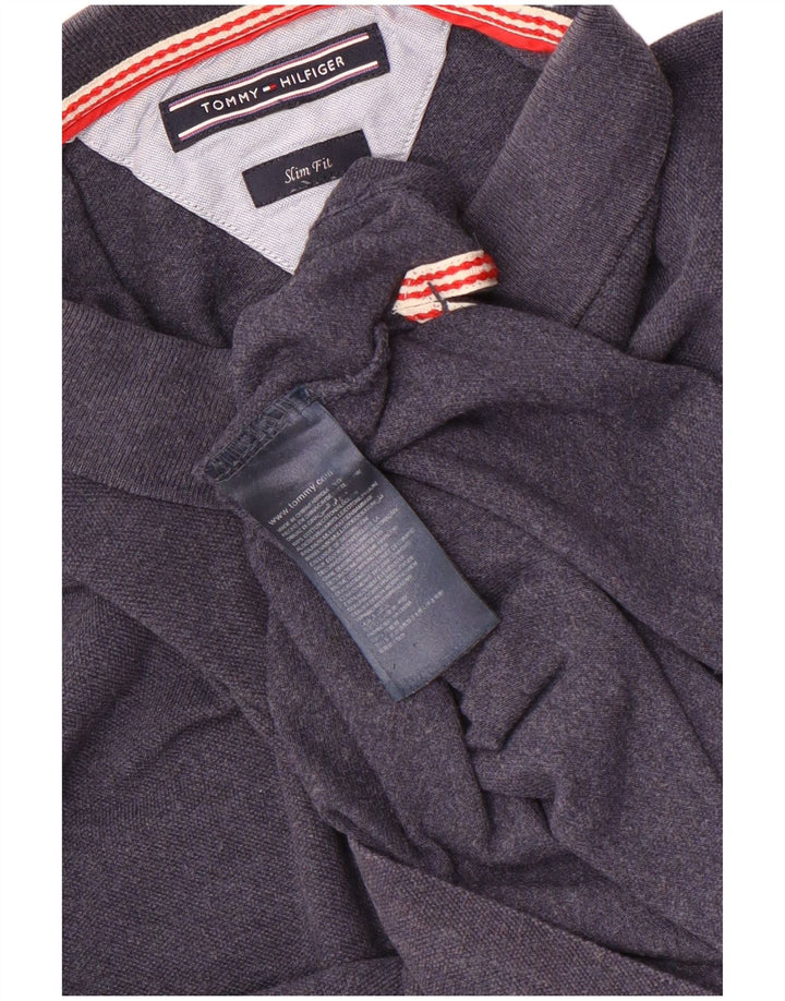 Tommy Hilfiger Herren-Poloshirt mit schmaler Passform, groß, marineblau, Baumwolle