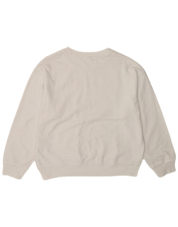 Levi's Damen-Sweatshirt mit Grafik, übergroß, UK 14, mittelweiße Baumwolle