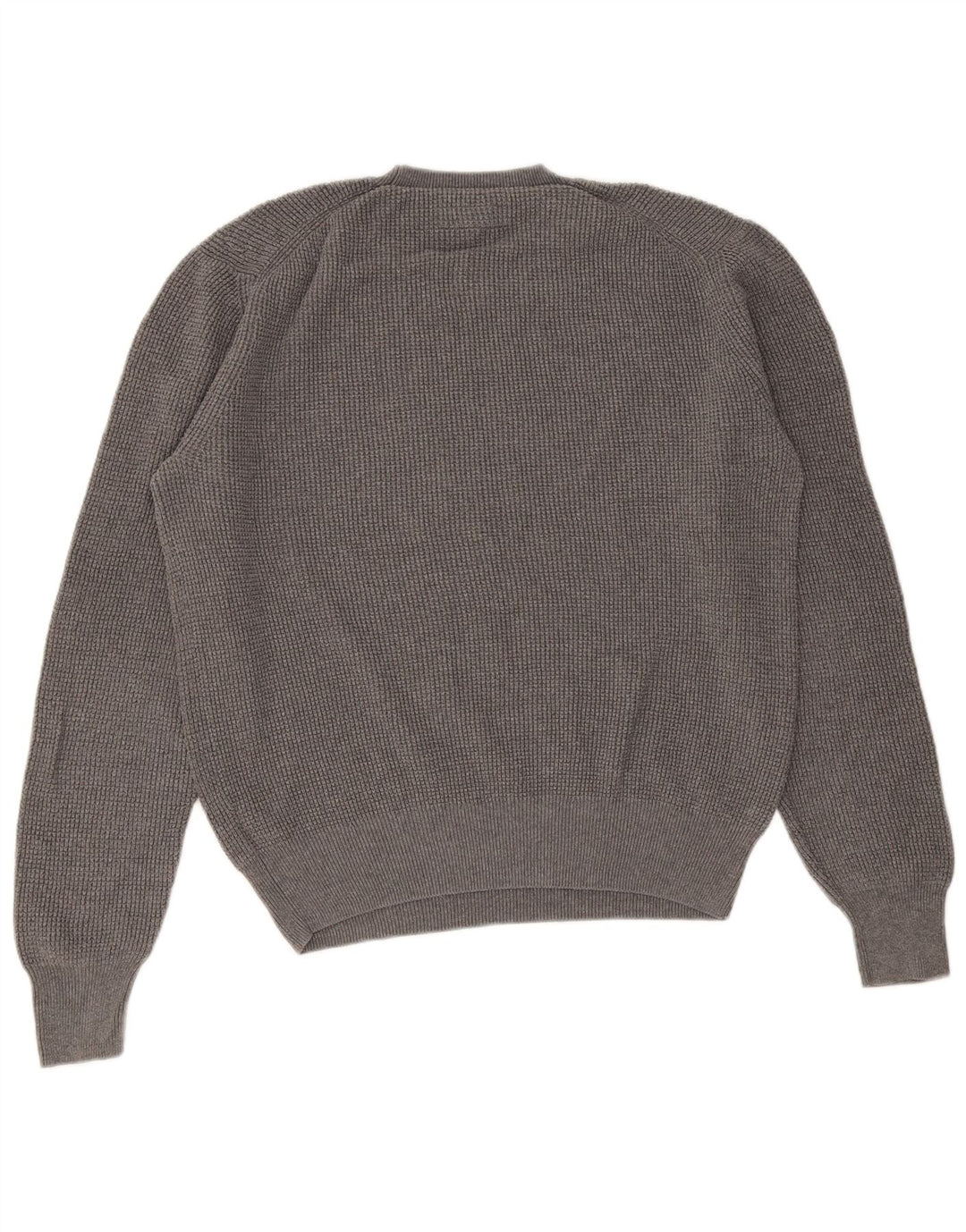 All Saints Herren-Pullover mit Rundhalsausschnitt, Größe L, aus grauer Baumwolle