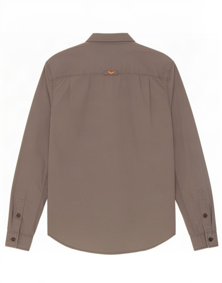 Superdry Herren-Hemd in normaler Passform aus mittelgrauer Baumwolle