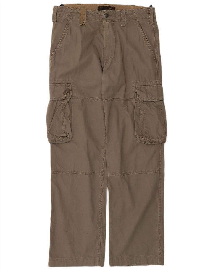 Marlboro Classics Gerade Herren-Cargohose W31 L31 Graue Baumwolle