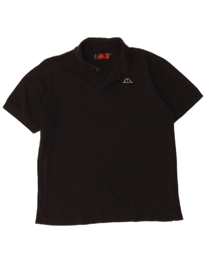 Kappa Herren Poloshirt Small Schwarz Baumwolle