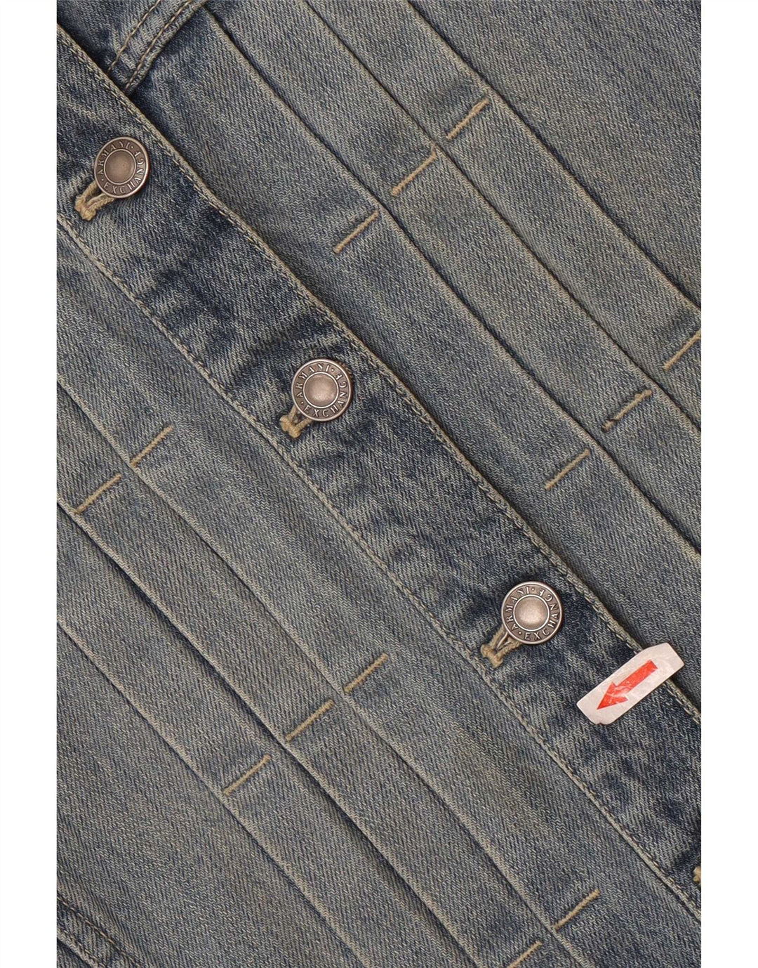 Armani Damen Jeansjacke UK 12 Mittelblaue Baumwolle