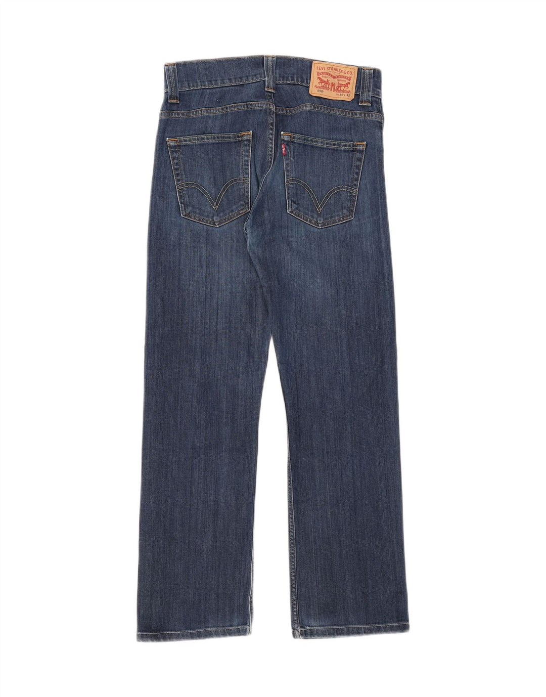 Levi's Damen 506 Straight Jeans W30 L28 Blaue Baumwolle