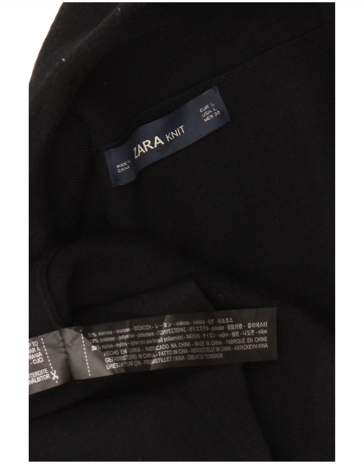 Offener Cardigan für Damen von Zara, Gr. 40, Größe L, Schwarz, Viskose