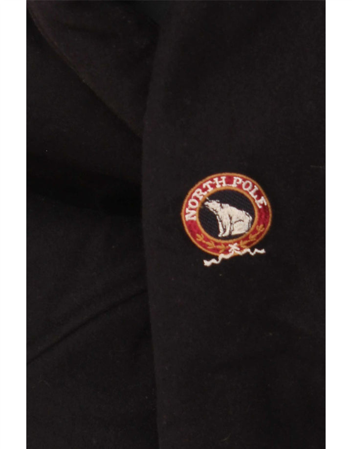 North Pole Wende-Windbreaker-Mantel für Herren, UK 40, große marineblaue Wolle