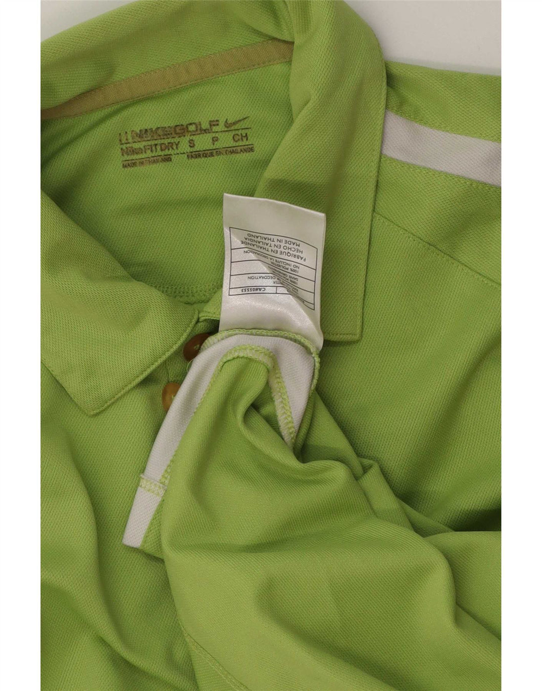 Nike Herren-Poloshirt, klein, grünes Farbblock-Polyester