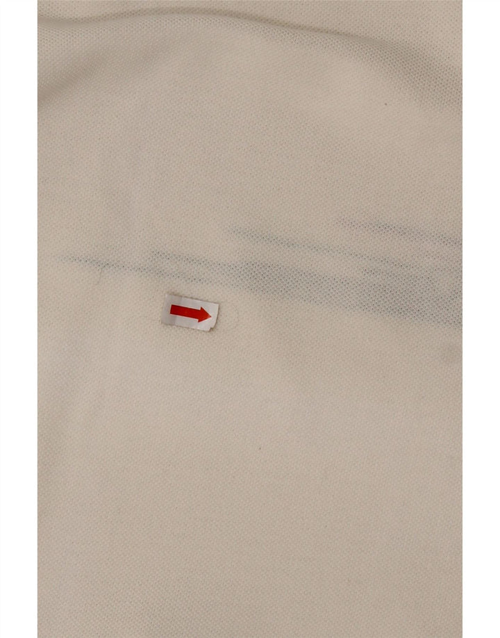 LACOSTE Herren-Poloshirt, Größe 3, klein, weiße Baumwolle