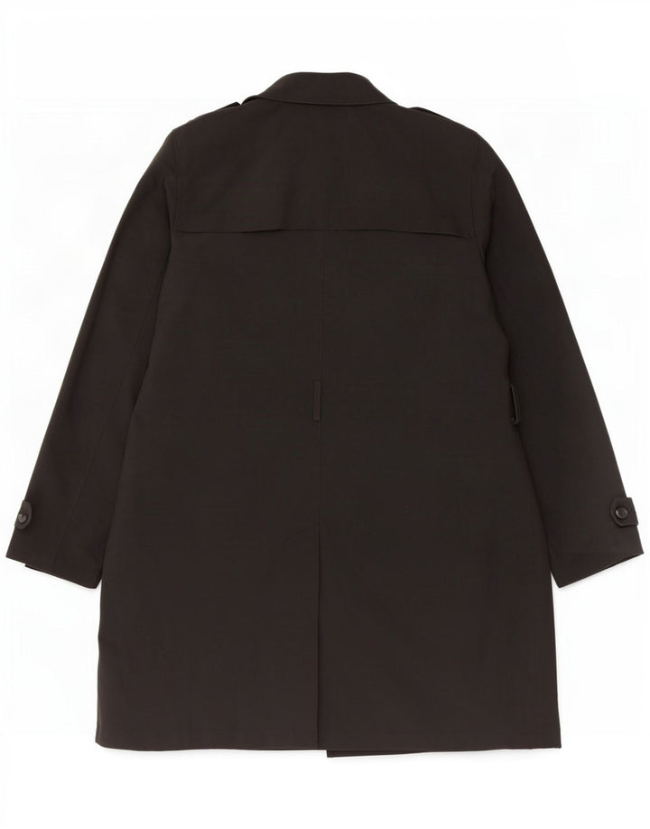 Marks & Spencer Damen Trenchcoat UK 16 Large Schwarz Polyester