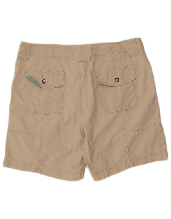 Eddie Bauer Damen Mercer Fit Cargo Shorts US 14 XL W36 Beige Baumwolle
