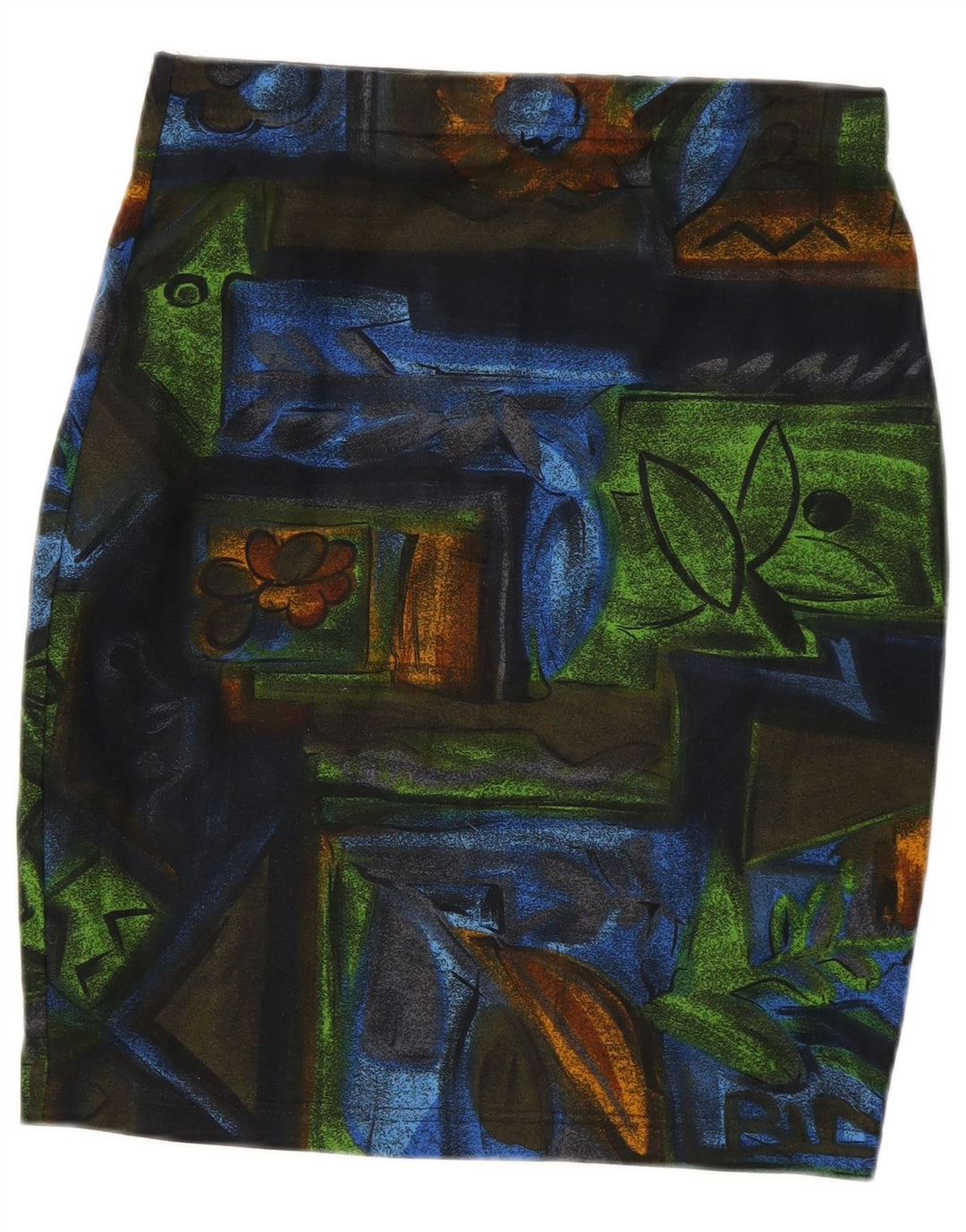 Vintage Damen Bleistiftrock W28 Medium Mehrfarbiges Blumenpolyester