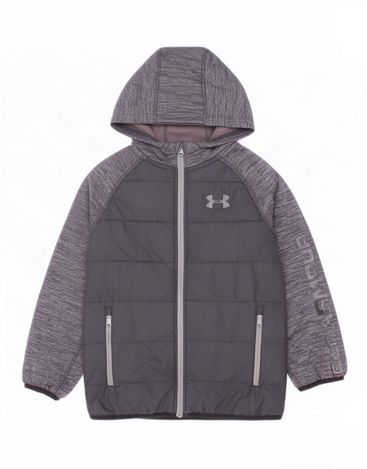 Under Armour Jungen-Trainingsanzug mit Kapuze, Top-Jacke, 7–8 Jahre, Größe S, Schwarz
