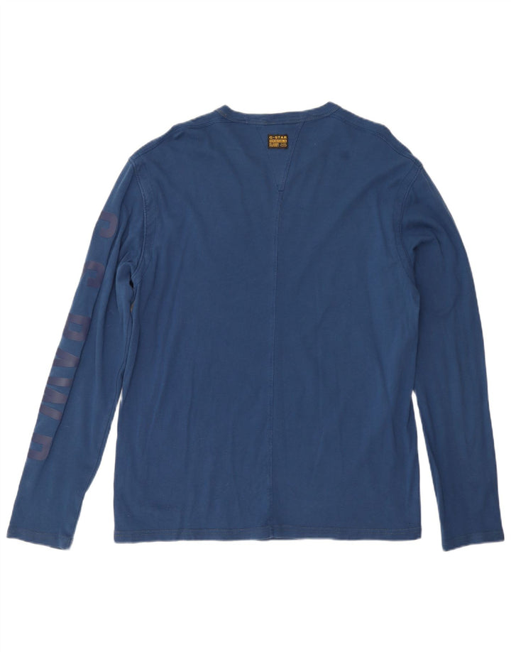 G-STAR Herren Graphic Top Langarm 3XL Blau Baumwolle