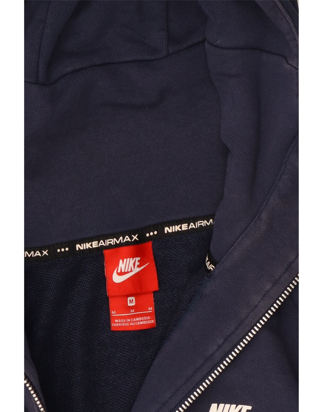 Nike Herren-Kapuzenpullover mit grafischem Reißverschluss, mittelgroß, Marineblau