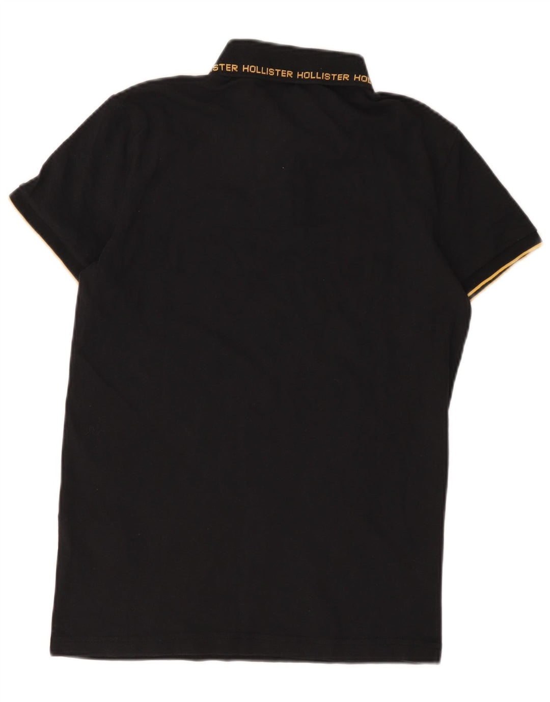 Hollister Herren-Poloshirt, Größe S, schwarze Baumwolle