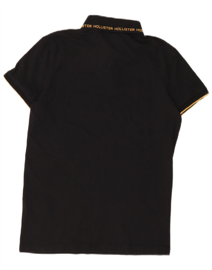 Hollister Herren-Poloshirt, Größe S, schwarze Baumwolle