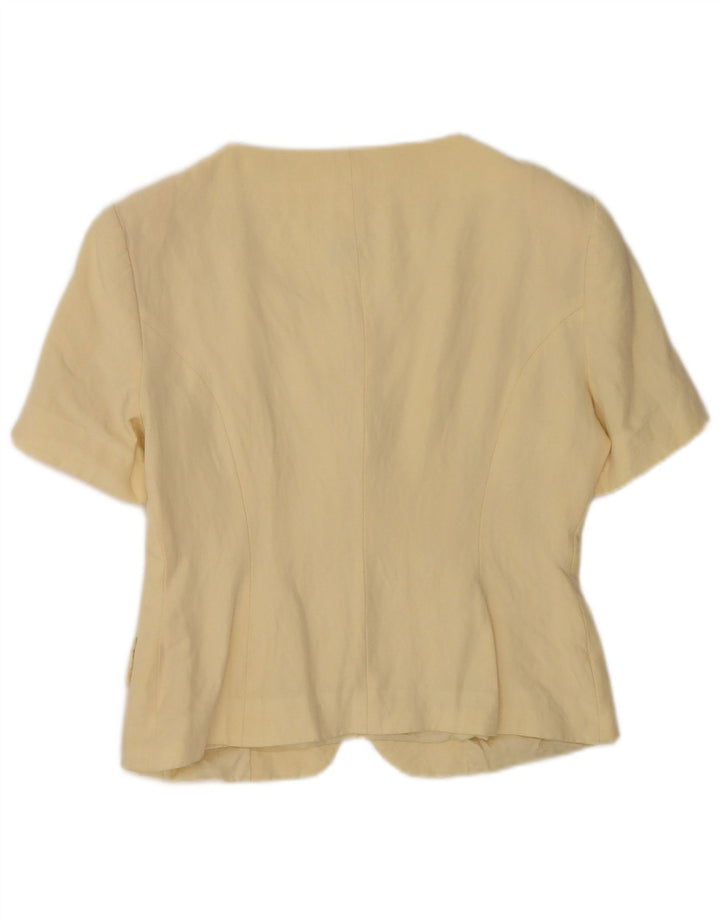Benetton Damen 4-Knopf-Kurzarm-Blazerjacke IT 42 Mittelbeige